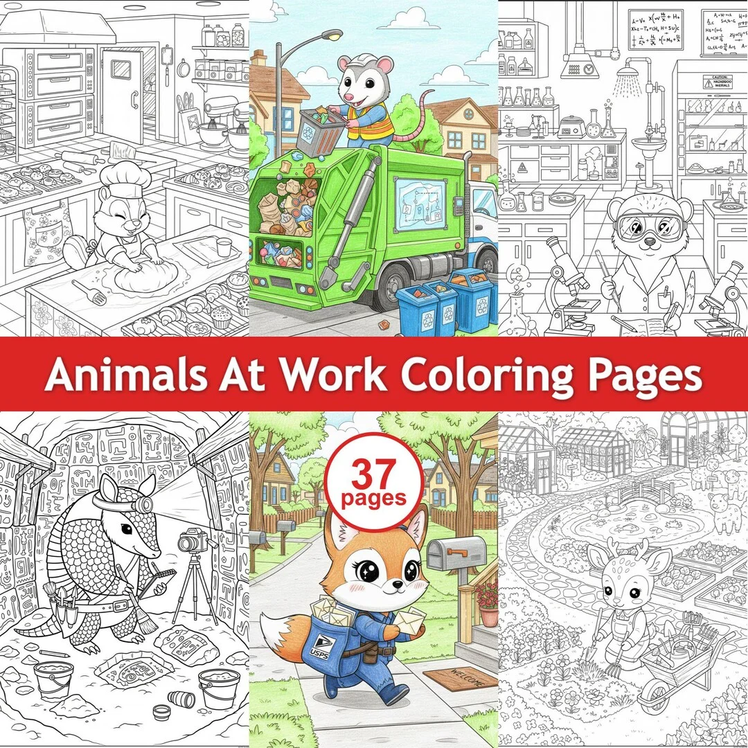 Kawaii Coloring Pages - Printable PDF