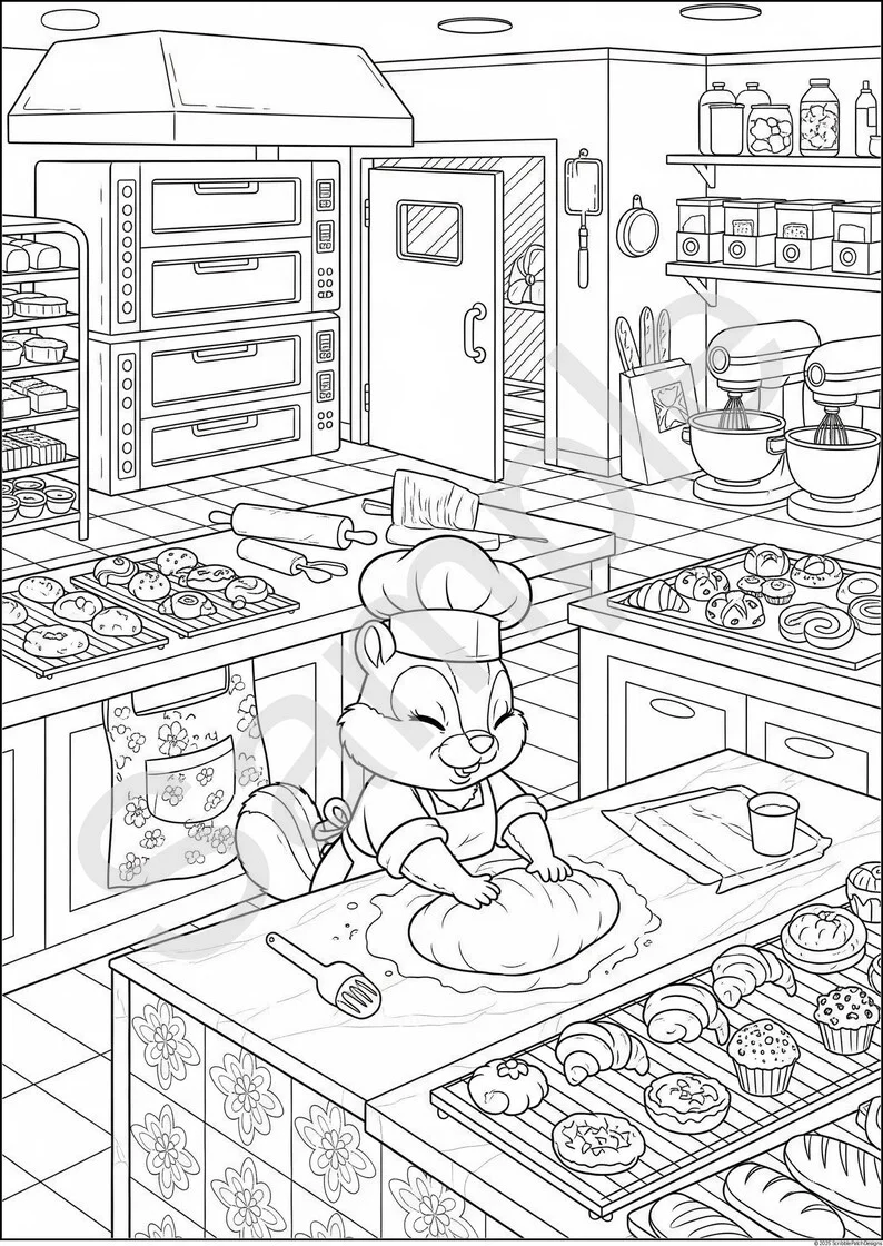 Thumbnail 2 for Kawaii Coloring Pages - Printable PDF