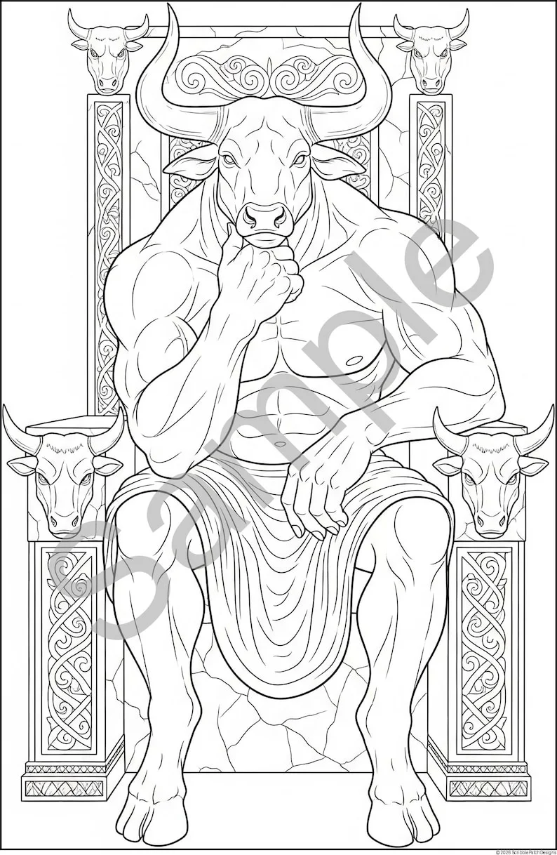 Thumbnail 2 for Mythical Creatures Coloring Pages PDF