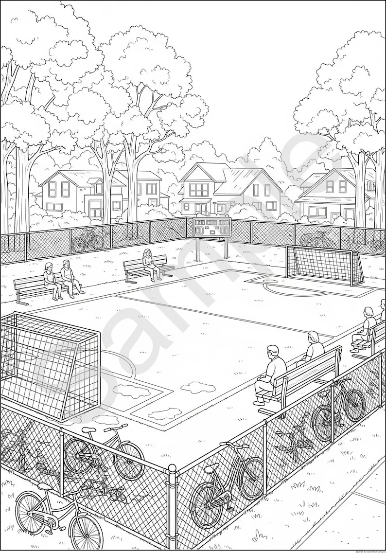 Thumbnail 5 for Soccer Football Coloring Pages - Printable PDF